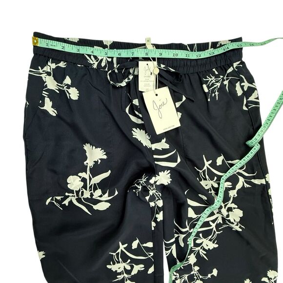 NEW JOIE Daltona Floral Print Wide Leg Pant Women Size Medium Navy Blue Palazzo - Picture 10 of 13